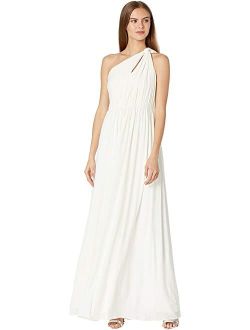 Michaela One Shoulder Shirred Gown