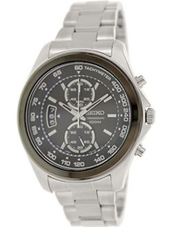 Men's SNN257P1 Dial Chronograph Stainless Steel Black Watch