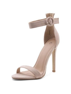 Charming Womens Open Toe Ankle Strap Stiletto Heel Dress Sandals Elegant Wedding Party Shoes