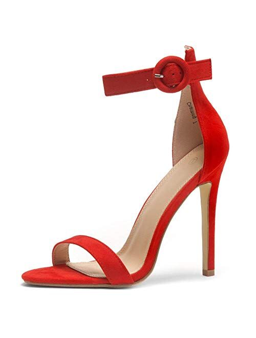 Herstyle Charming Women’s Open Toe Ankle Strap Stiletto Heel Dress Sandals Elegant Wedding Party Shoes