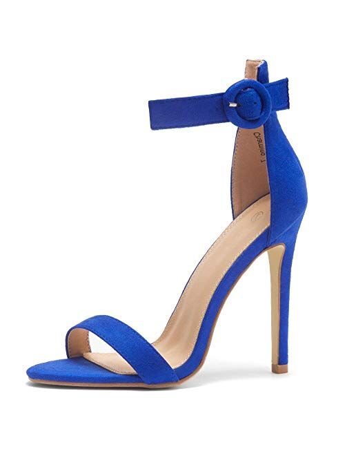 Herstyle Charming Women’s Open Toe Ankle Strap Stiletto Heel Dress Sandals Elegant Wedding Party Shoes