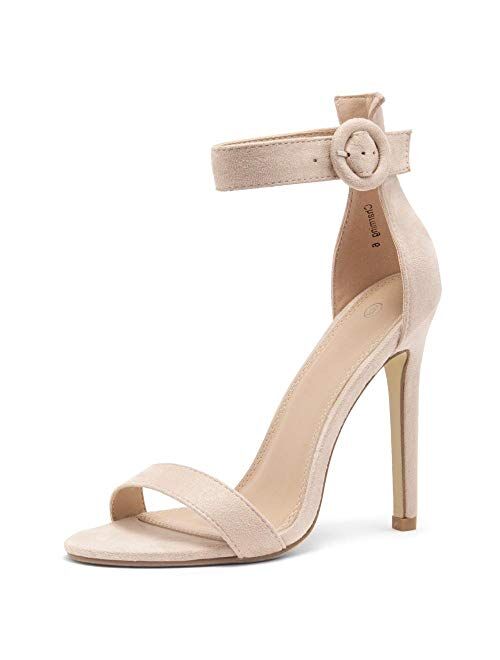 Herstyle Charming Women’s Open Toe Ankle Strap Stiletto Heel Dress Sandals Elegant Wedding Party Shoes