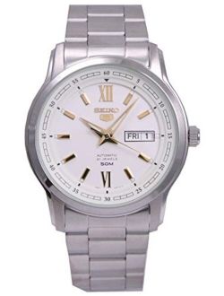 5 SNKP15 K1 Silver with White Dial Men's Classic Automatic Analog Watch