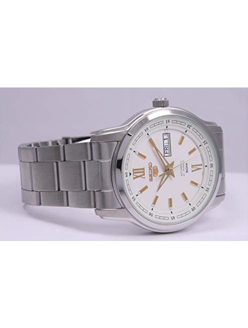 Seiko 5 SNKP15 K1 Silver with White Dial Men's Classic Automatic Analog Watch