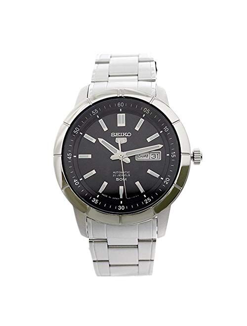 Seiko 5 SNKN55J1 Men's Japan Stainless Steel Black Dial Day Date Automatic Watch