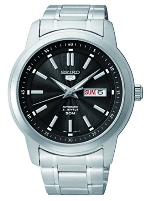 Seiko Men's 5 Automatic SNKM87K Silver Stainless-Steel Automatic Watch