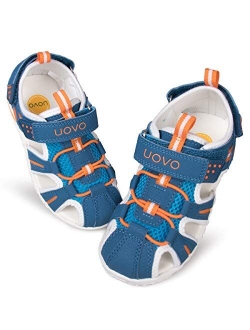 UOVO Boys Sandals Kids Sandals Hiking Athletic Closed-Toe Beach Summer Sandals for Boys Quick-Drying Slip Resistant