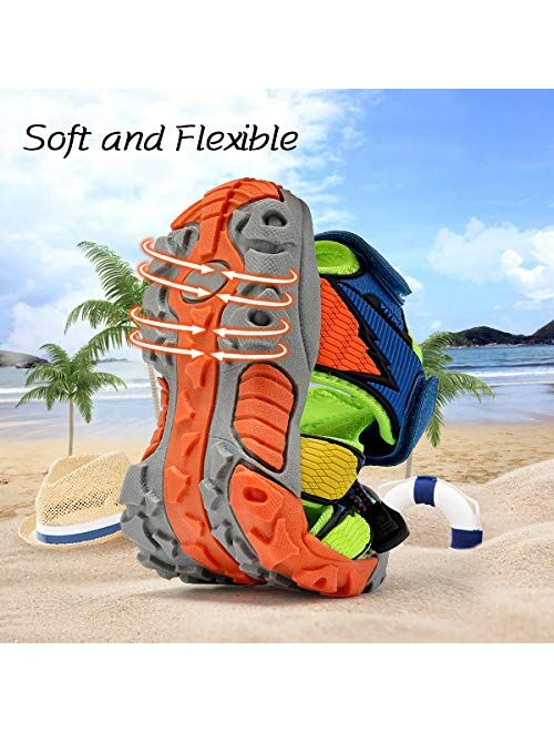 Boys Sandals Kids Sports Sandals Outdoor Sandals Hiking Athletic Closed-Toe Beach Sandals Girls Summer Pool shoes Water shoes Quick-Drying for Toddler Little Kid Big Kid