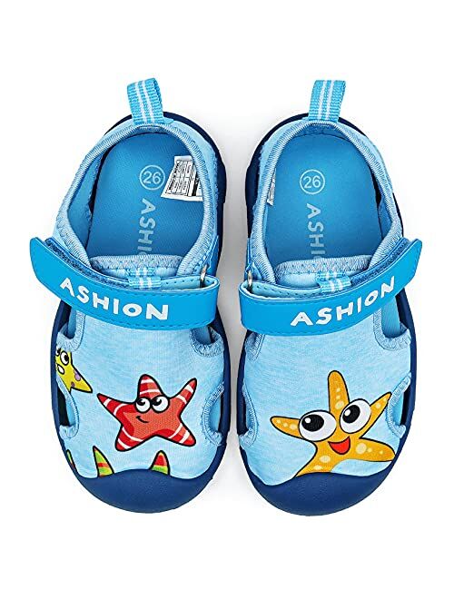 Kids Sandals Closed-Toe Outdoor Sport Sandals for Girls Summer Beach Two Straps Boys Sandals Leather(Toddler/Little Kid/Big Kid)