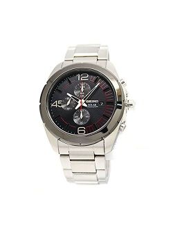 Solar Chronograph Black Dial Stainless Steel Mens Watch SSC215 by Seiko Watches