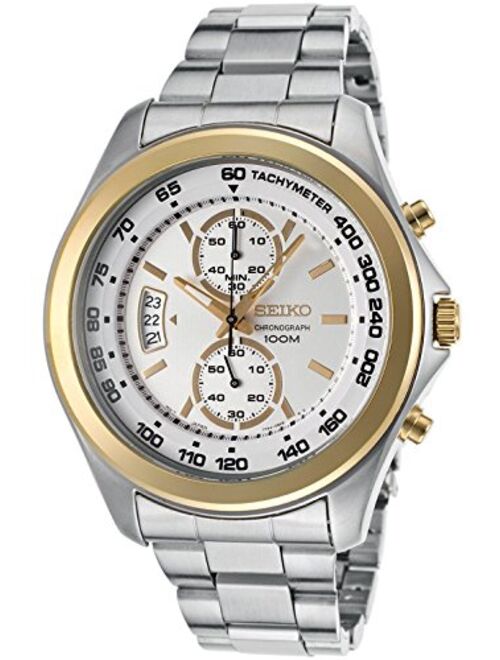 SEIKO SNN256P1,Men's Chronograph,Stainless Steel Case & Bracelet,Silver Dial,100m WR,SNN256