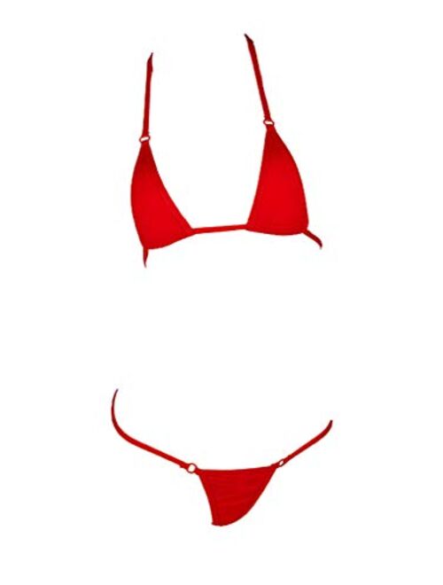 LinvMe Women's Extreme Sexy Hot Silk Micro Bikinis Set Mini Thong Tanning Swimwear