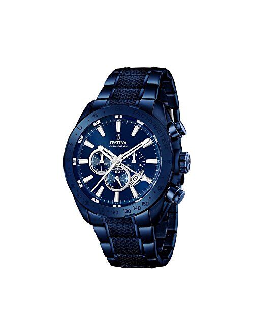 Festina Men's Acciaio INOX Quartz Watch with Stainless Steel Strap, Blue (Model: F16887/1)