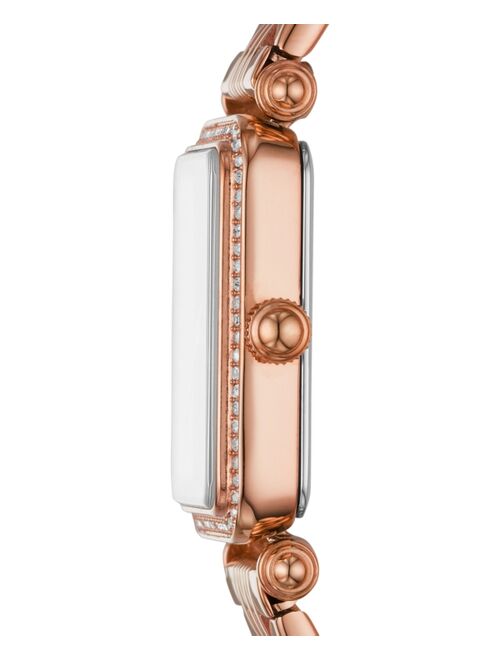 Fossil Women's Lyric Rose Gold-Tone Stainless Steel Bracelet Watch 23x28mm