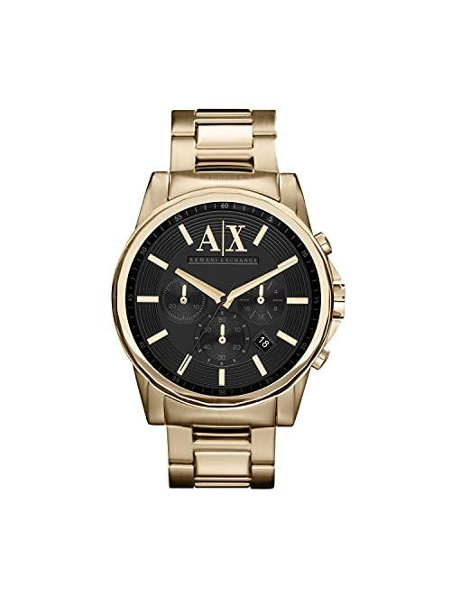 Armani Exchange Mens Gold Chronograph Bracelet Wat