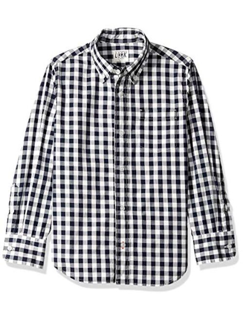 Amazon/ J. Crew Brand- LOOK by crewcuts Boys' Long Sleeve Gingham Shirt