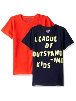 LOOK by crewcuts Boys' 2-Pack Graphic/Solid Short Sleeve T-Shirt