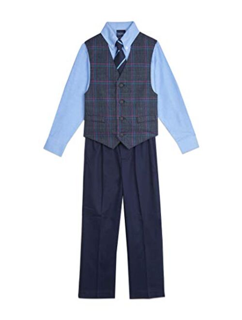 Nautica Boys' 4-Piece Set with Dress Shirt, Tie, Vest, and Pants