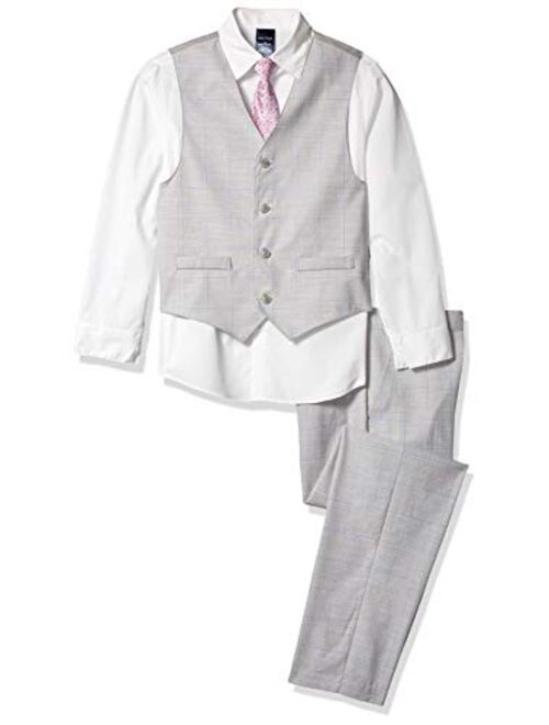 Nautica Boys' 4-Piece Set with Dress Shirt, Tie, Vest, and Pants