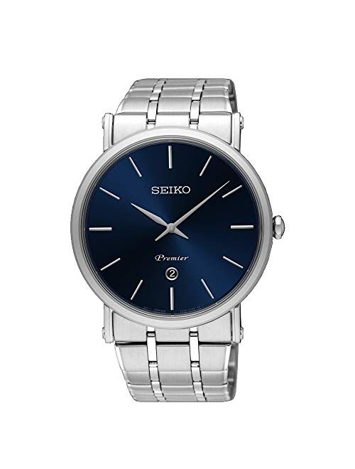 Seiko Premier Mens Analog Quartz Watch with Stainless Steel Bracelet SKP399P1