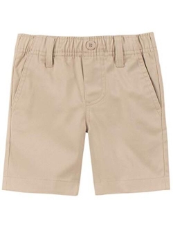 Boys' School Uniform Flat Front Twill Short