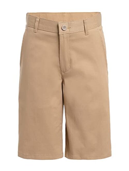 Nautica Boys' School Uniform Flat Front Stretch Twill Short