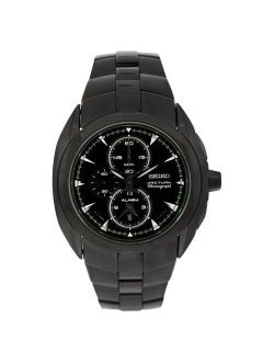 Sieko Men's SNAD11 Stainless Steel Analog with Black Dial Watch