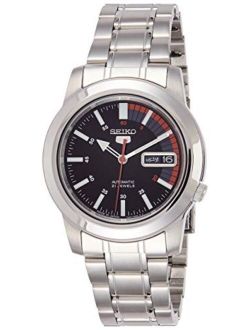 SNKK31J1 Mens 5 Automatic Black Dial Stainless Steel Watch