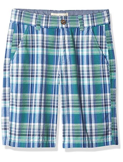 Nautica Boys' Flat Front Plaid Shorts