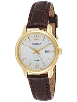 Men's SUR658 Gold Calf Skin Japanese Quartz Dress Watch