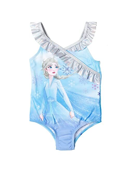 Disney Frozen Elsa Toddler Girls Ruffle One Piece Bathing Suit