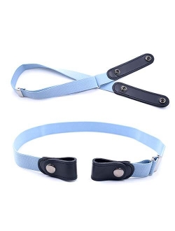 No Buckle Stretch Buckle Free Belt Women , Invisible Adjustable Elastic Buckle Free Belt for Jeans