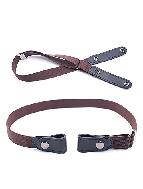 No Buckle Stretch Buckle Free Belt Women , Invisible Adjustable Elastic Buckle Free Belt for Jeans