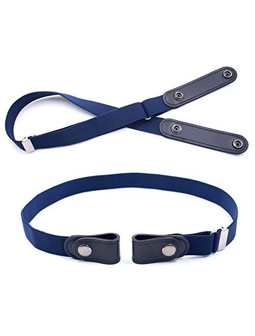 No Buckle Stretch Buckle Free Belt Women , Invisible Adjustable Elastic Buckle Free Belt for Jeans