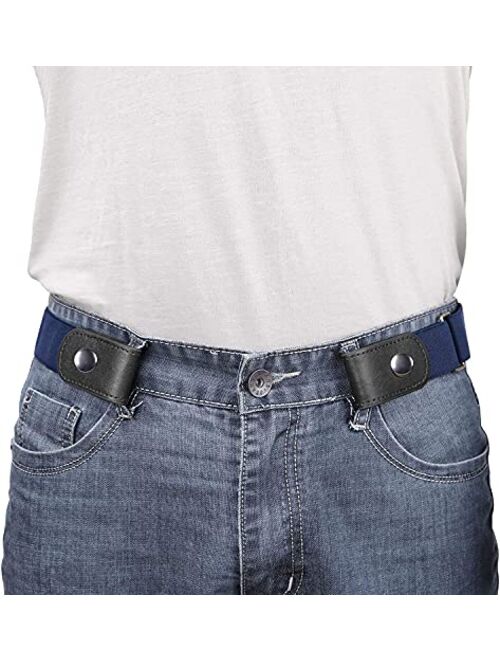 No Buckle Show Belt for Men Buckle Free Belt Belt Stretch for Jeans Pants 1.38 Inches Wide