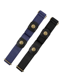 WERFORU No Buckle Elastic Belt for Men Stretch Buckle Free Belt for Jeans Pants 1.38 Inches Wide