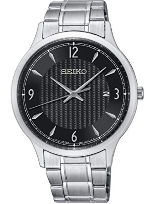 Seiko neo Classic Mens Analog Quartz Watch with Stainless Steel Bracelet SGEH81P1