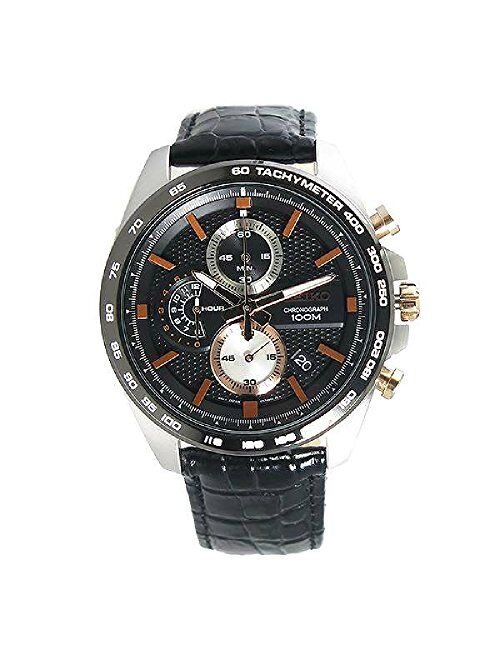 Seiko Black Dial Mens Chronograph Watch SSB265