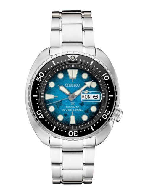 Seiko Men's Prospex Blue Manta Ray Diver Stainless Steel Bracelet Watch 45mm - A Special Edition