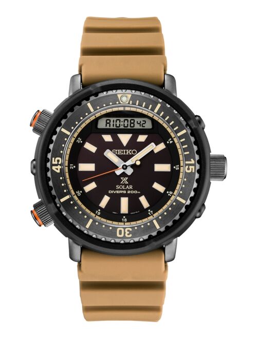 Seiko Men's Solar Analog-Digital Prospex Silicone Strap Watch 47.8mm