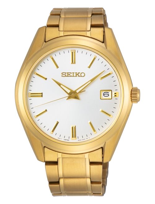 Seiko Men's Essentials Gold-Tone Stainless Steel Bracelet Watch 40.2mm