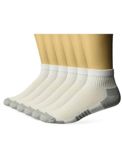 Men's 6-Pack Performance Cotton Cushioned Athletic Ankle Socks