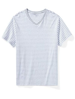 Men's Big & Tall Short-Sleeve Stripe V-Neck T-Shirt fit by DXL