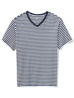 Men's Big & Tall Short-Sleeve Stripe V-Neck T-Shirt fit by DXL