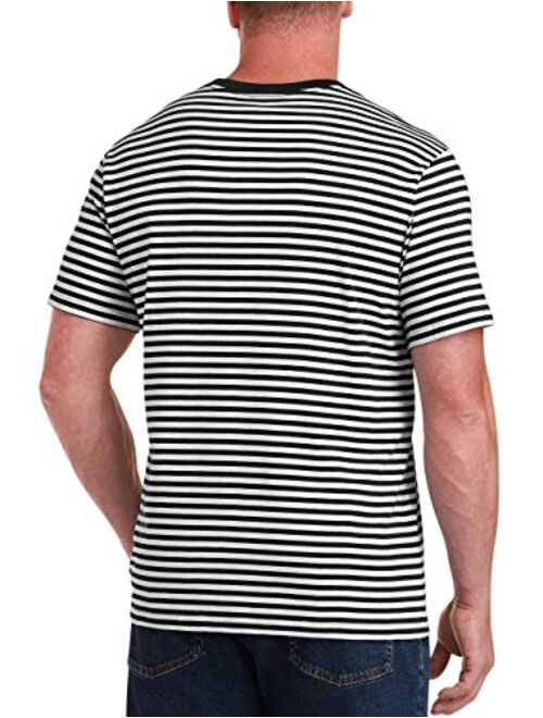 Amazon Essentials Men's Big & Tall Short-Sleeve Stripe V-Neck T-Shirt fit by DXL