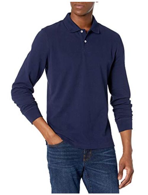 Amazon Essentials Men's Slim-fit Long-Sleeve Pique Polo