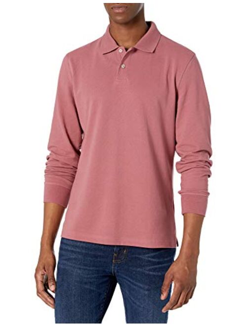 Amazon Essentials Men's Slim-fit Long-Sleeve Pique Polo