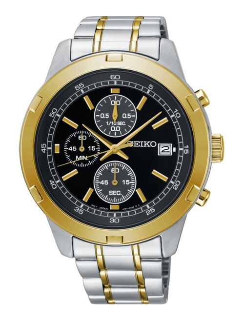 Seiko Men's Chronograph Two-Tone Stainless Steel Bracelet Watch 43.5mm