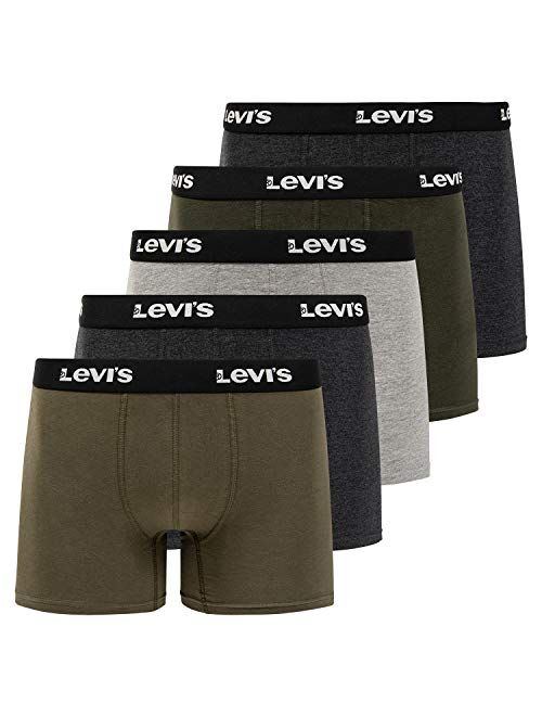 Levi's Mens Stretch Boxer Brief Underwear Breathable Stretch Underwear 5 Pack