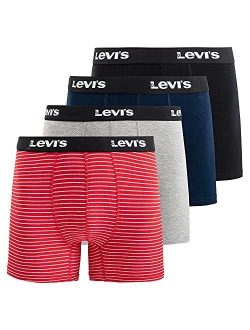 Levi's Mens Boxer Briefs Breathable Stretch Underwear 4 Pack